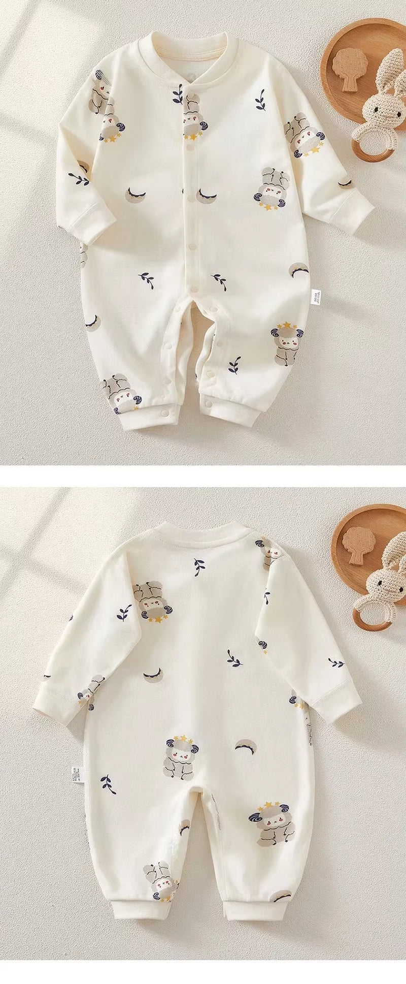 Purenest – Long Sleeve Cotton Baby Romper for Boys & Girls