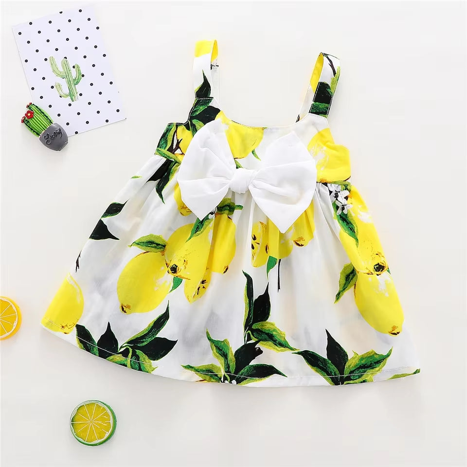 Sweet Bow Bloom: Sleeveless Summer Princess Dress for Baby Girls